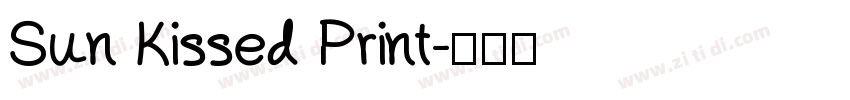 Sun Kissed Print字体转换